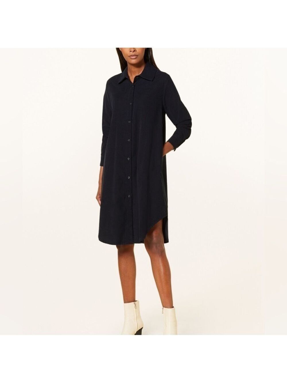 Runaway Child Black Long Sleeve Button Front Shirt Dress, size S/M